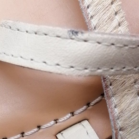 Lane Bryant Womens Luisa Slingback Sandal‎ Tan Leather Buckle Flat Heel 9W - Picture 5 of 10